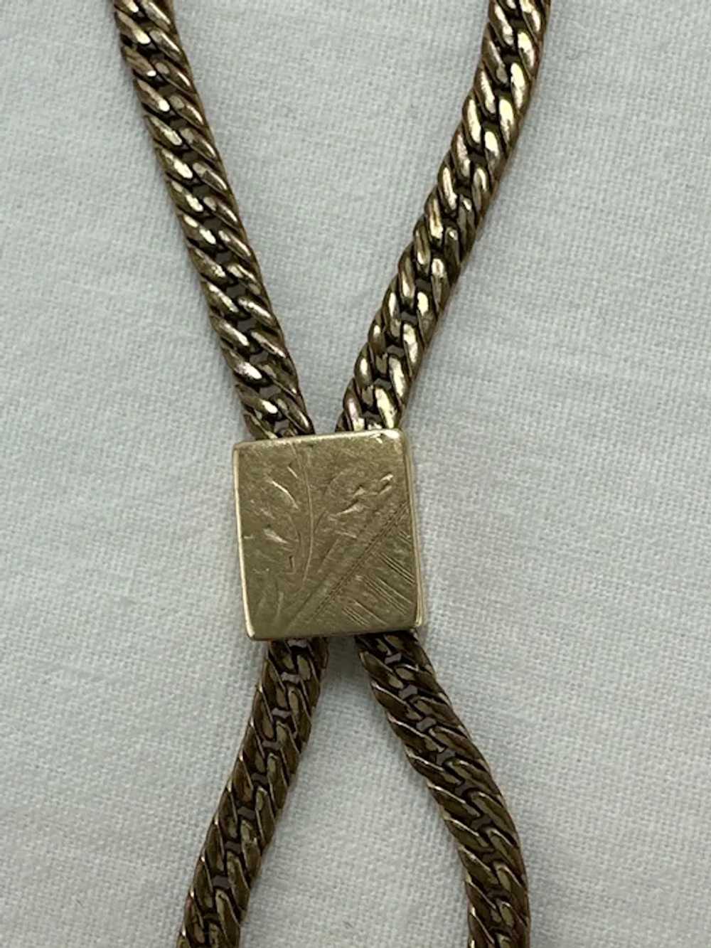 Victorian Double Chain Slide Watch Chain - image 4