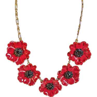 Kate Spade Red Poppy Necklace