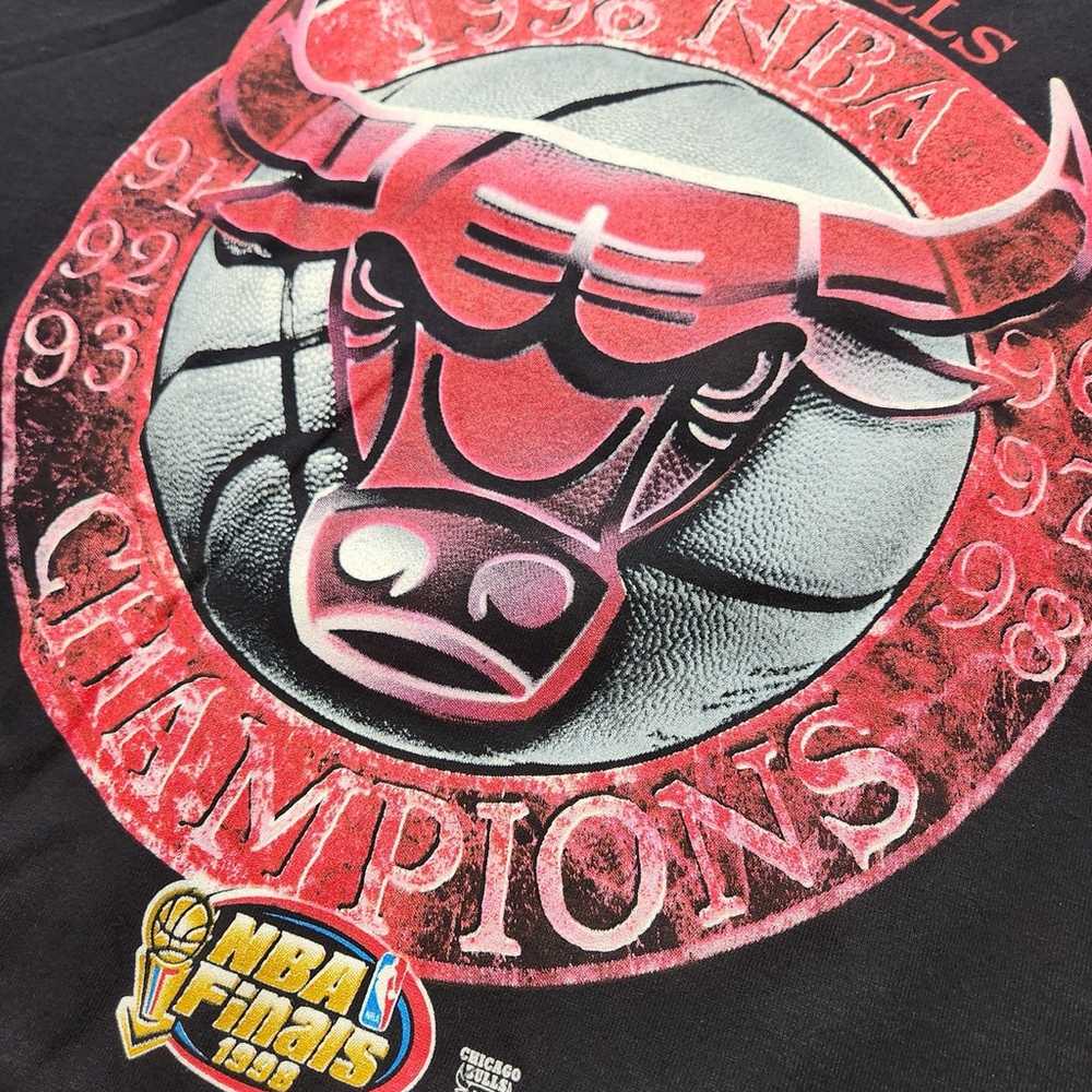 Vintage Chicago Bulls 1998 NBA Champions Single S… - image 3