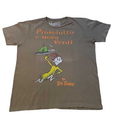 Vintage Mustache Brigade Dr Seuss T Shirt Green E… - image 1