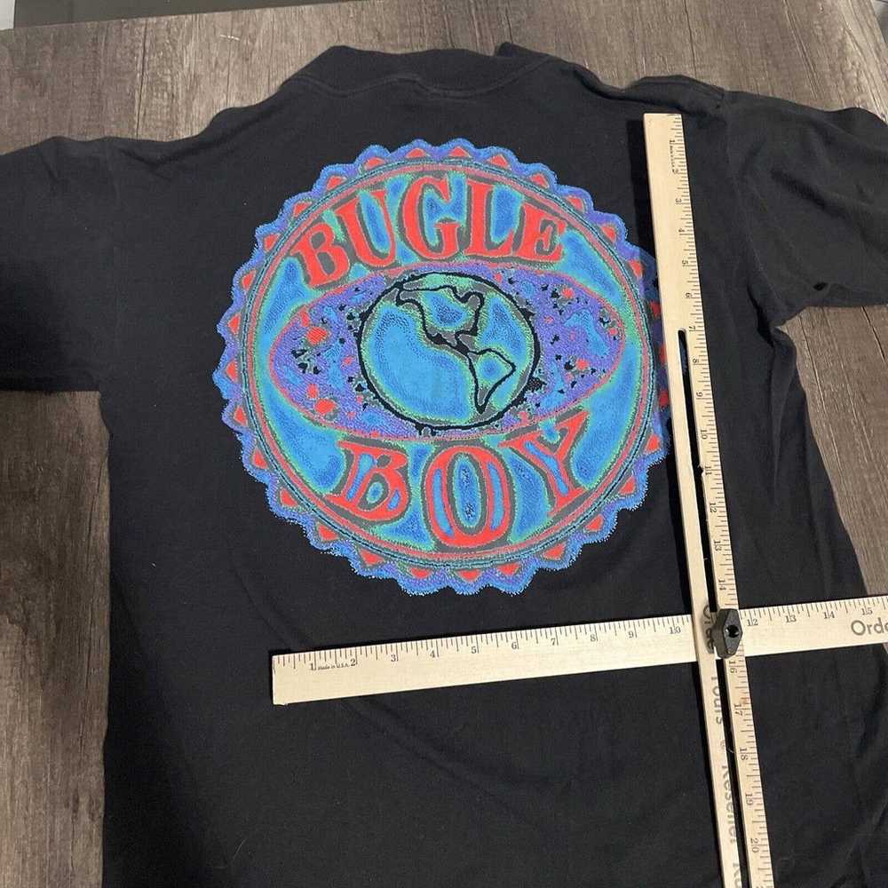 Bugle Boy Neon Graphic T-Shirt Double Side Vintag… - image 5