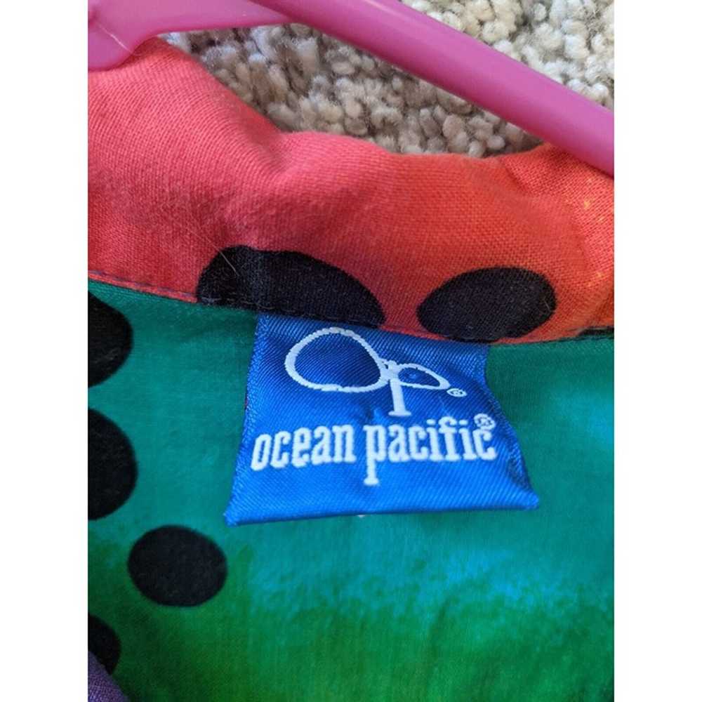 Vintage Ocean Pacific OP All Over Print Button Up… - image 6