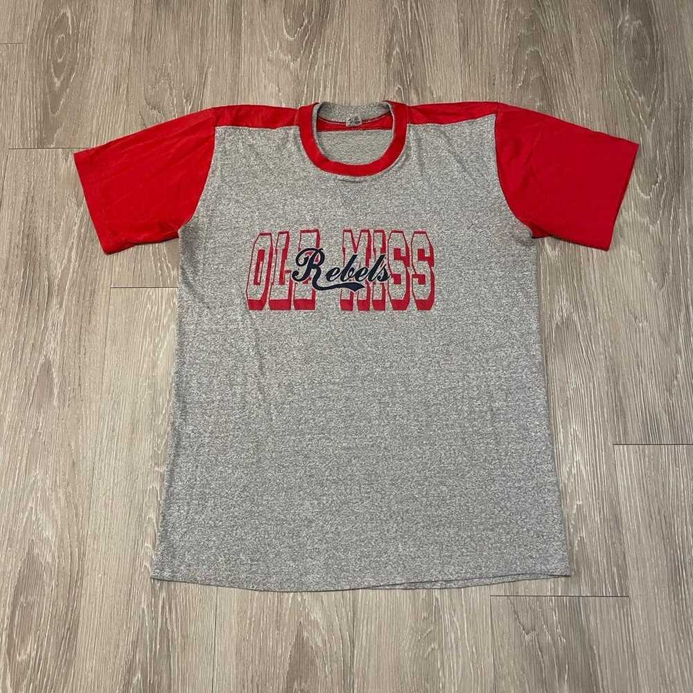Vintage Champion Ole Miss Football T Shirt Mens S… - image 1