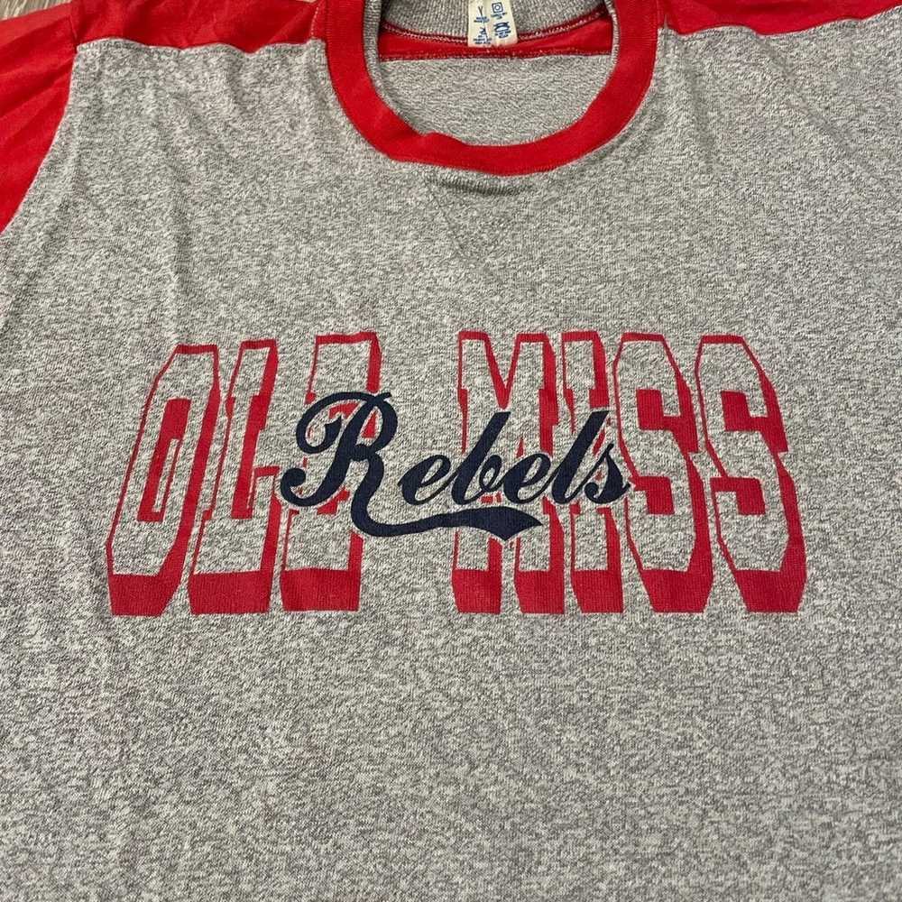 Vintage Champion Ole Miss Football T Shirt Mens S… - image 3