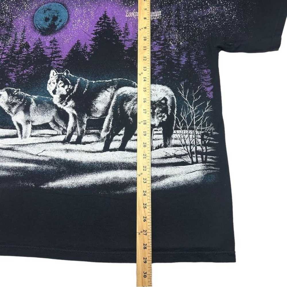 Vintage Wolf Pack All Over Print Graphic T-Shirt … - image 8