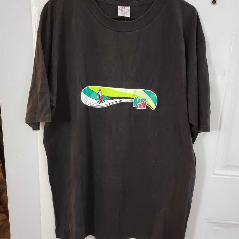 Vintage RARE 90s Mountain dew skateboard shirt - image 2