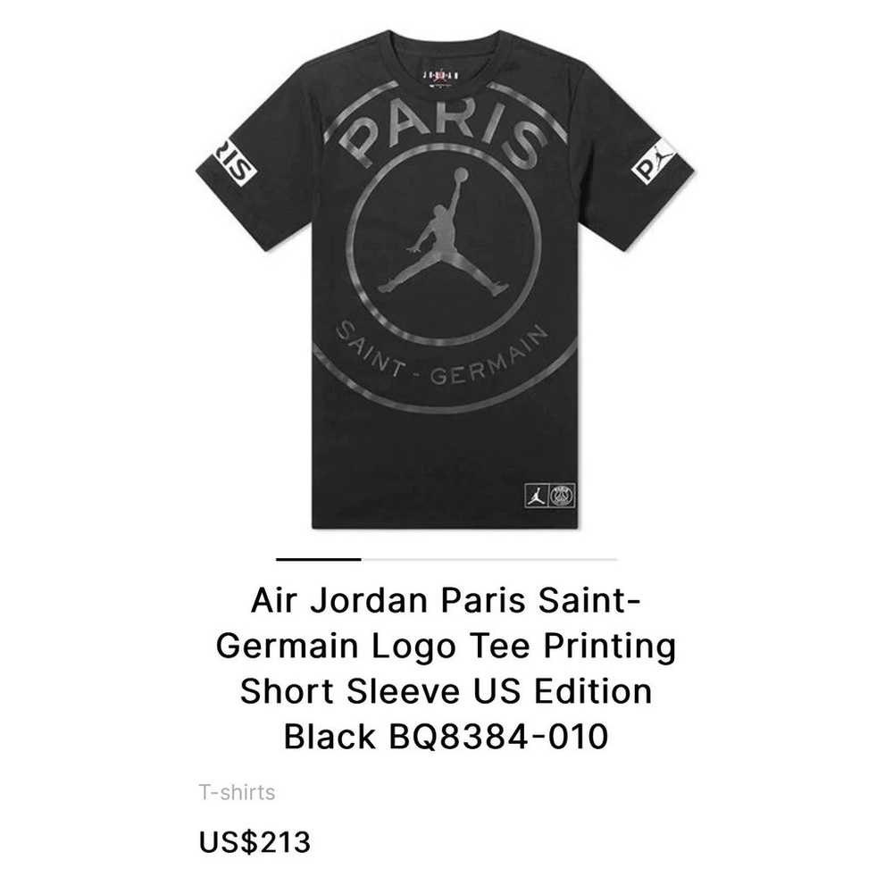 RARE Air Jordan Paris Saint-Germain S/S Logo Tee … - image 12
