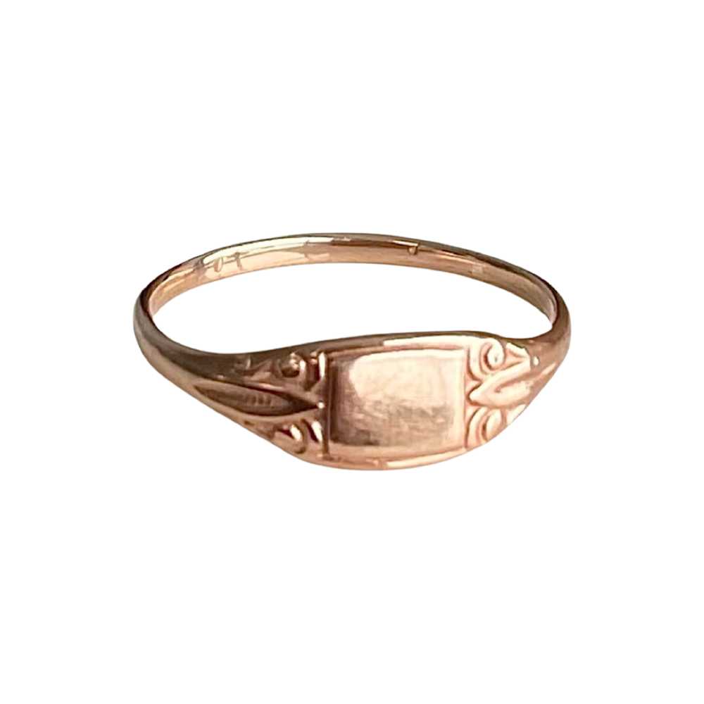 Charlie and Marcelle14k Rose Gold Signet Ring - image 1