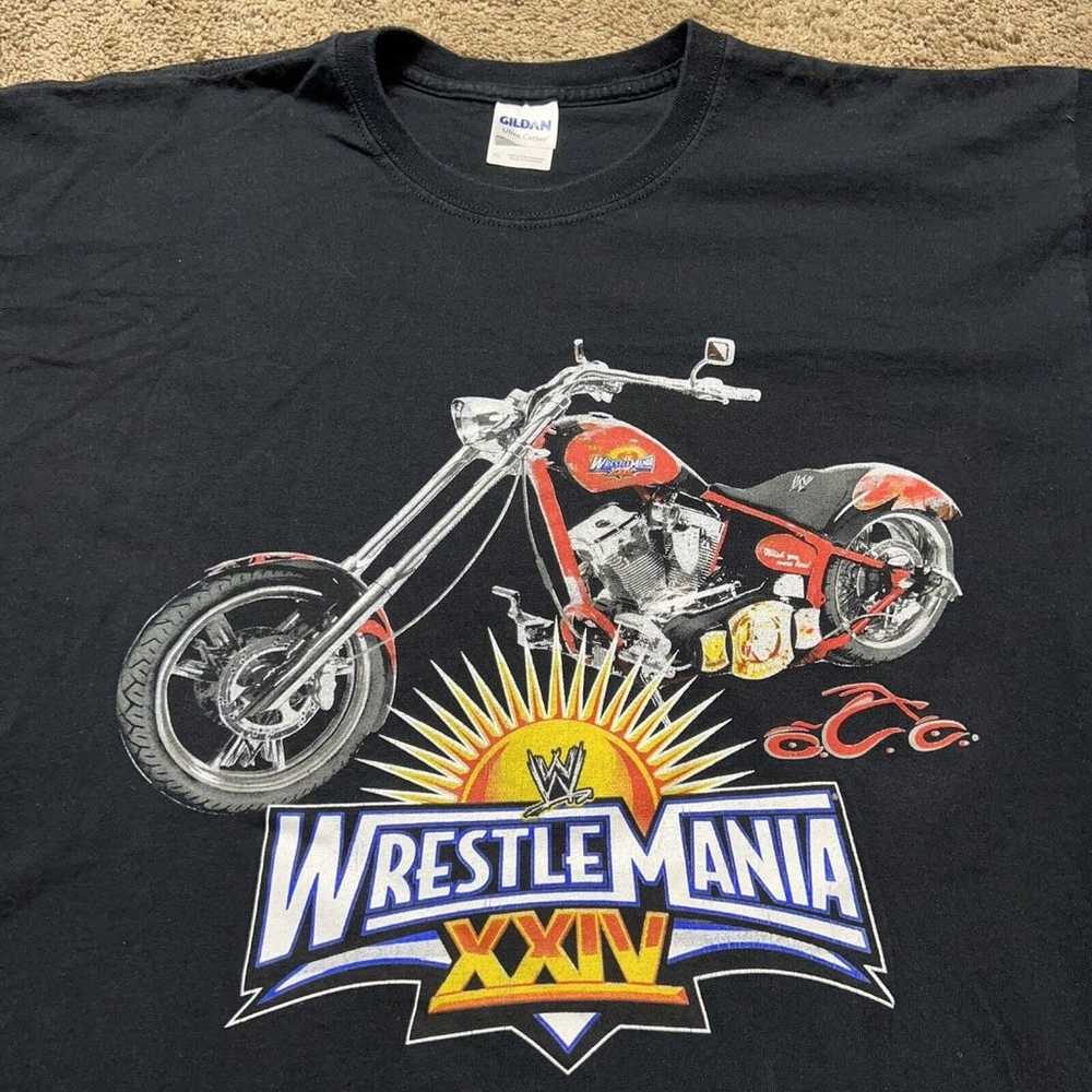 WWE WWF WrestleMania XXIV T Shirt Mens XL Orange … - image 2