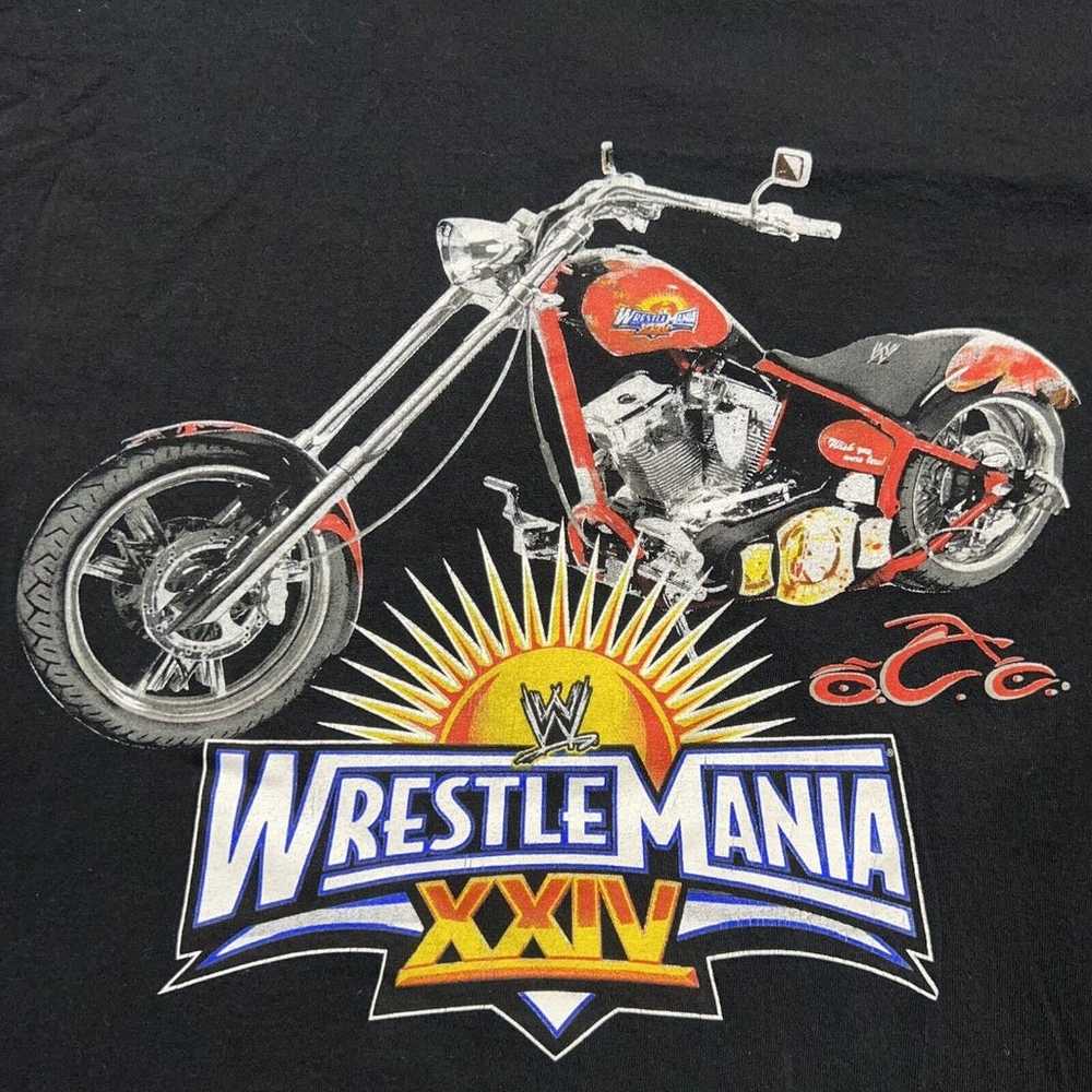 WWE WWF WrestleMania XXIV T Shirt Mens XL Orange … - image 3