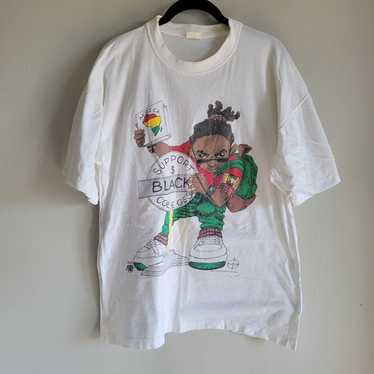 Vintage 1992 Support Black Colleges T-Shirt Two-Si