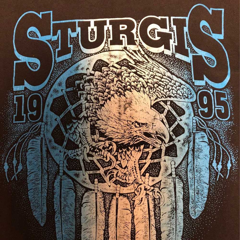 1995 Sturgis bike rally tshirt original - image 1
