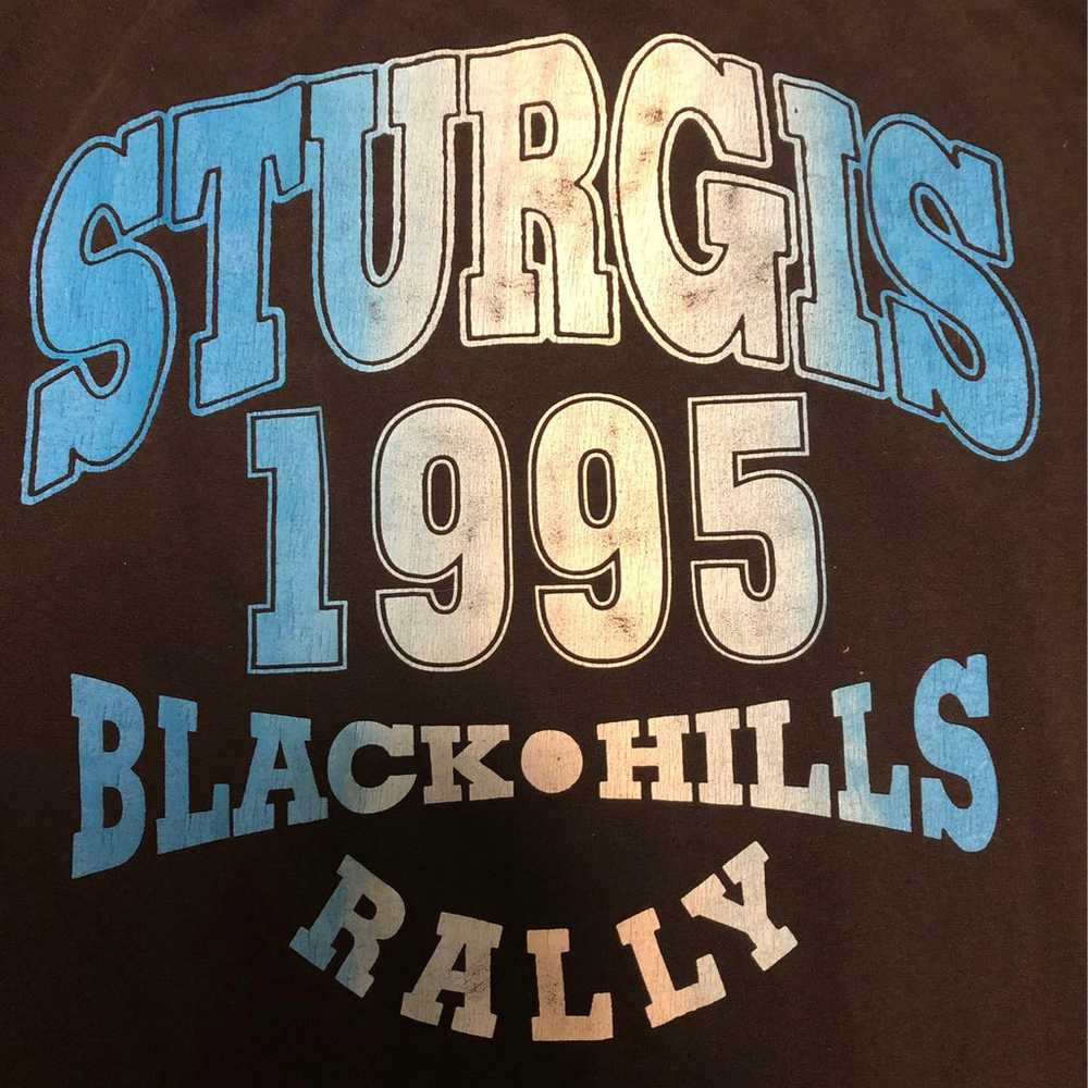 1995 Sturgis bike rally tshirt original - image 2