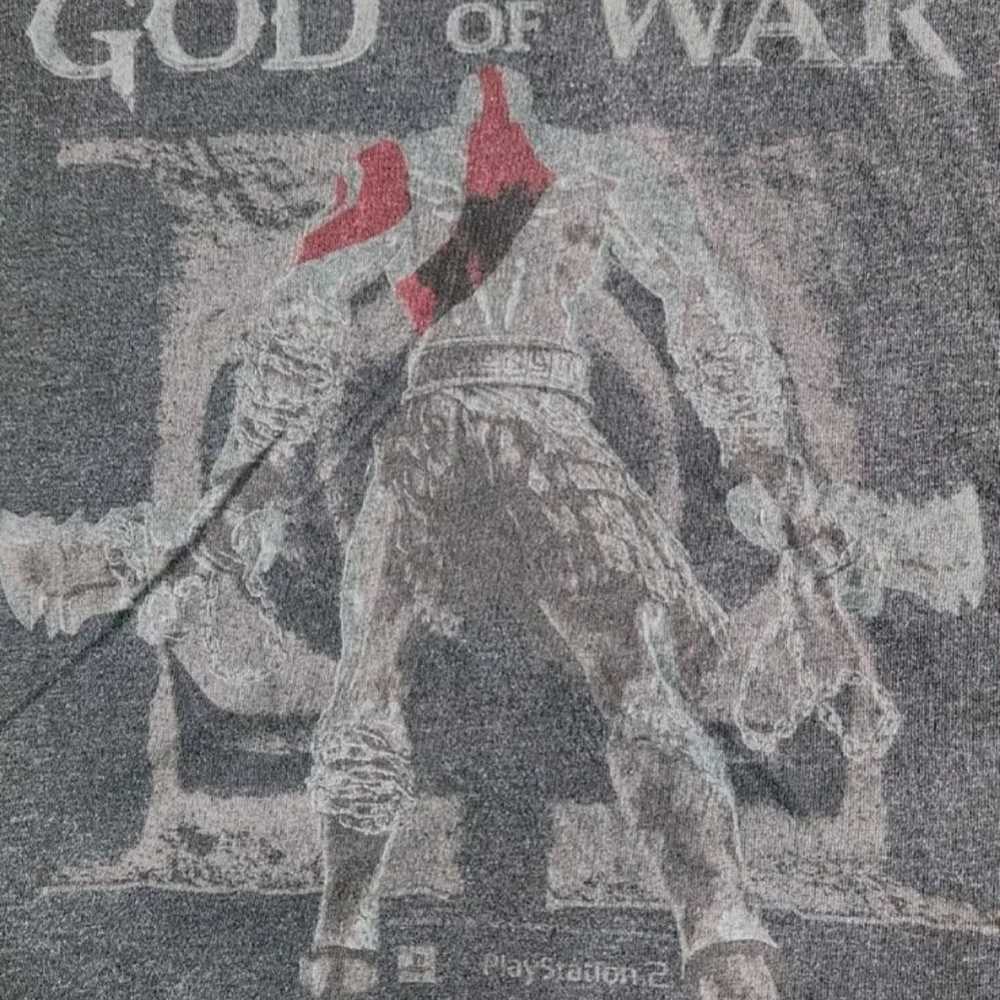 Vintage God Of War T-Shirt Kratos PS2 Gray Mens S… - image 3