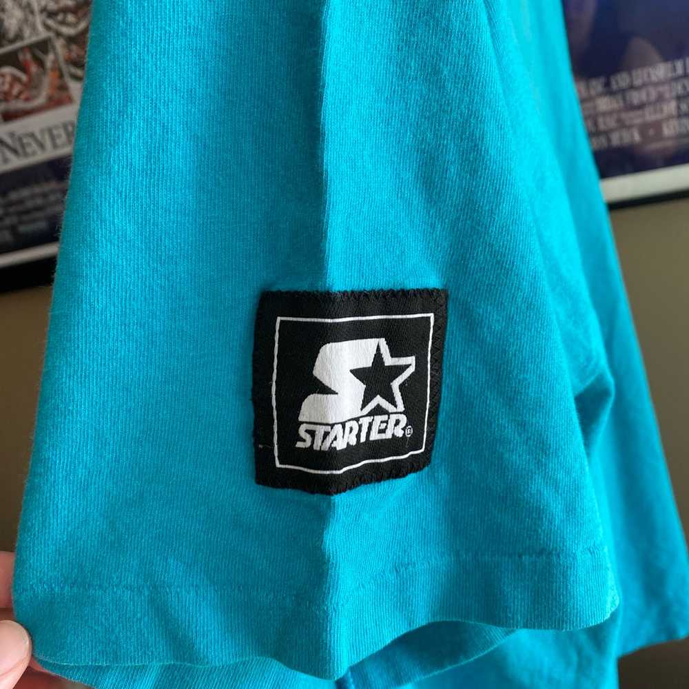 Vintage 1992 STARTER San Jose Sharks Teal T-Shirt… - image 5
