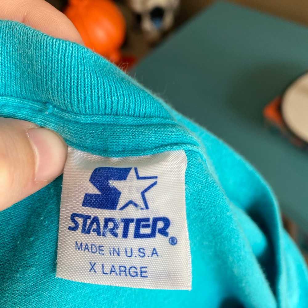 Vintage 1992 STARTER San Jose Sharks Teal T-Shirt… - image 9