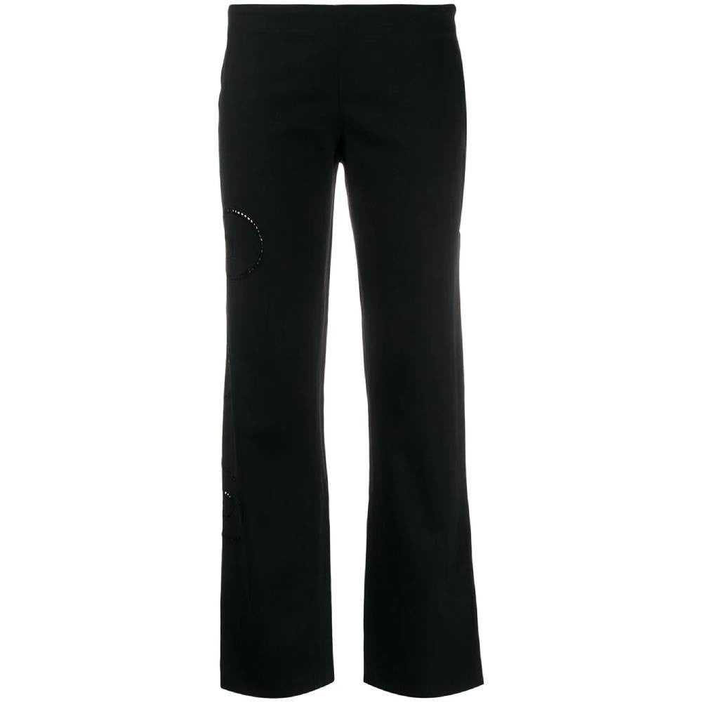 Versace Black Cotton Trousers - '90s - image 1