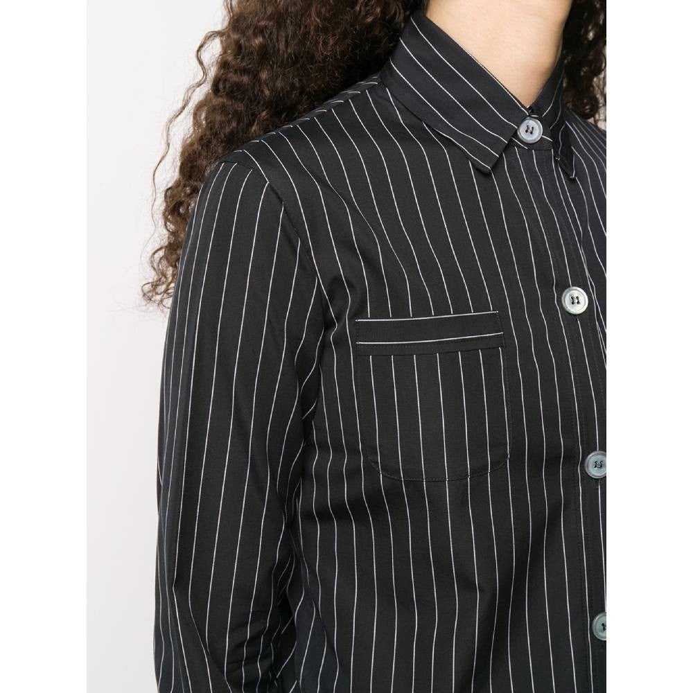 Romeo Gigli Black Pinstriped Shirt - '90s - image 5