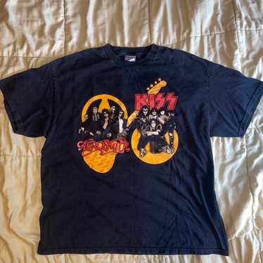 Vintage y2k Aerosmith and kiss 2003 tour shirt