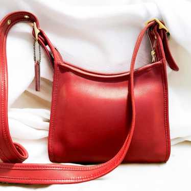 Vintage COACH Patricia Legacy Red Leather Crossbo… - image 1