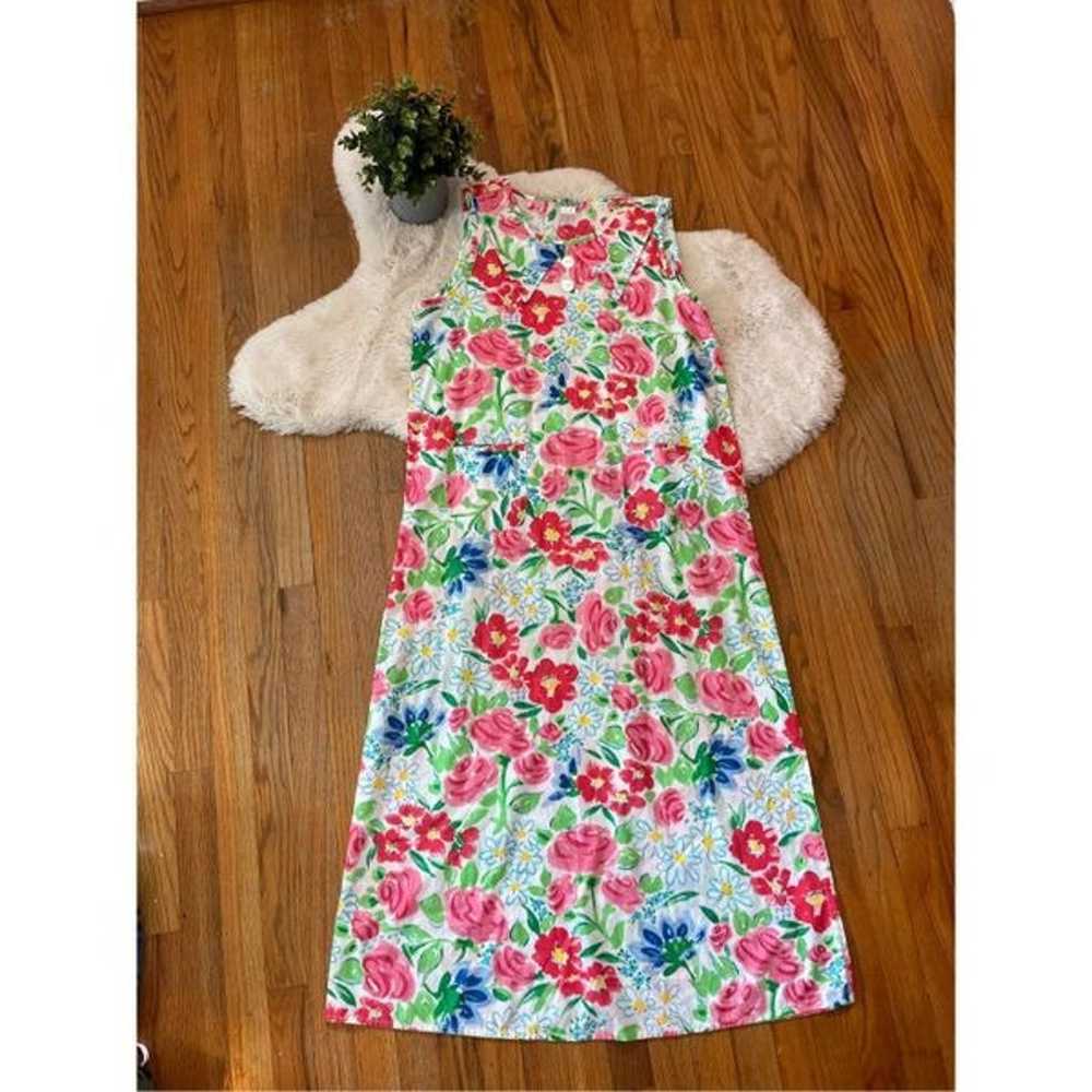 Vintage 1970s Country Pickins Long Floral Shift S… - image 1