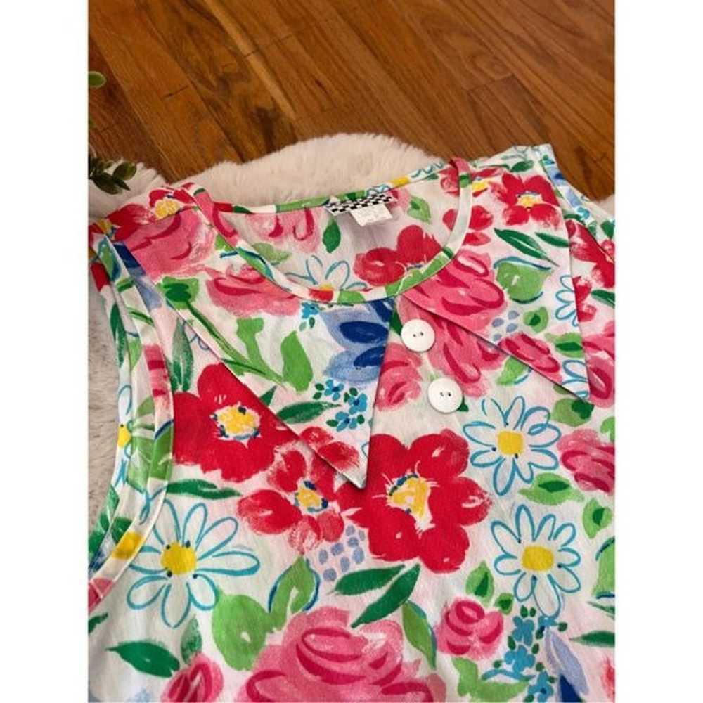 Vintage 1970s Country Pickins Long Floral Shift S… - image 4