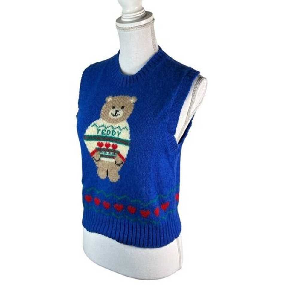 Vintage Robert Scott Wool Teddy Bear Sweater Vest - image 5
