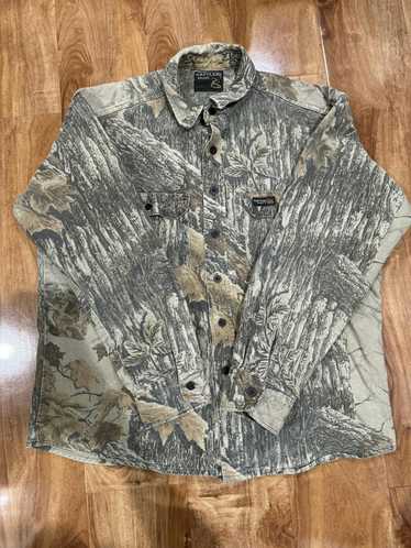 Vintage Rattlers Brand Camo Realtree Heavy Button Down Shirt Size XXL