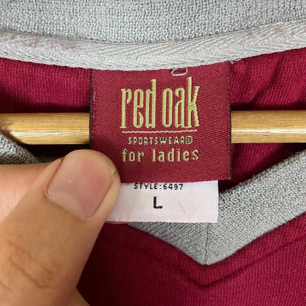 Vintage Vintage Red Oak Sportswear Spell Out Pull… - image 8
