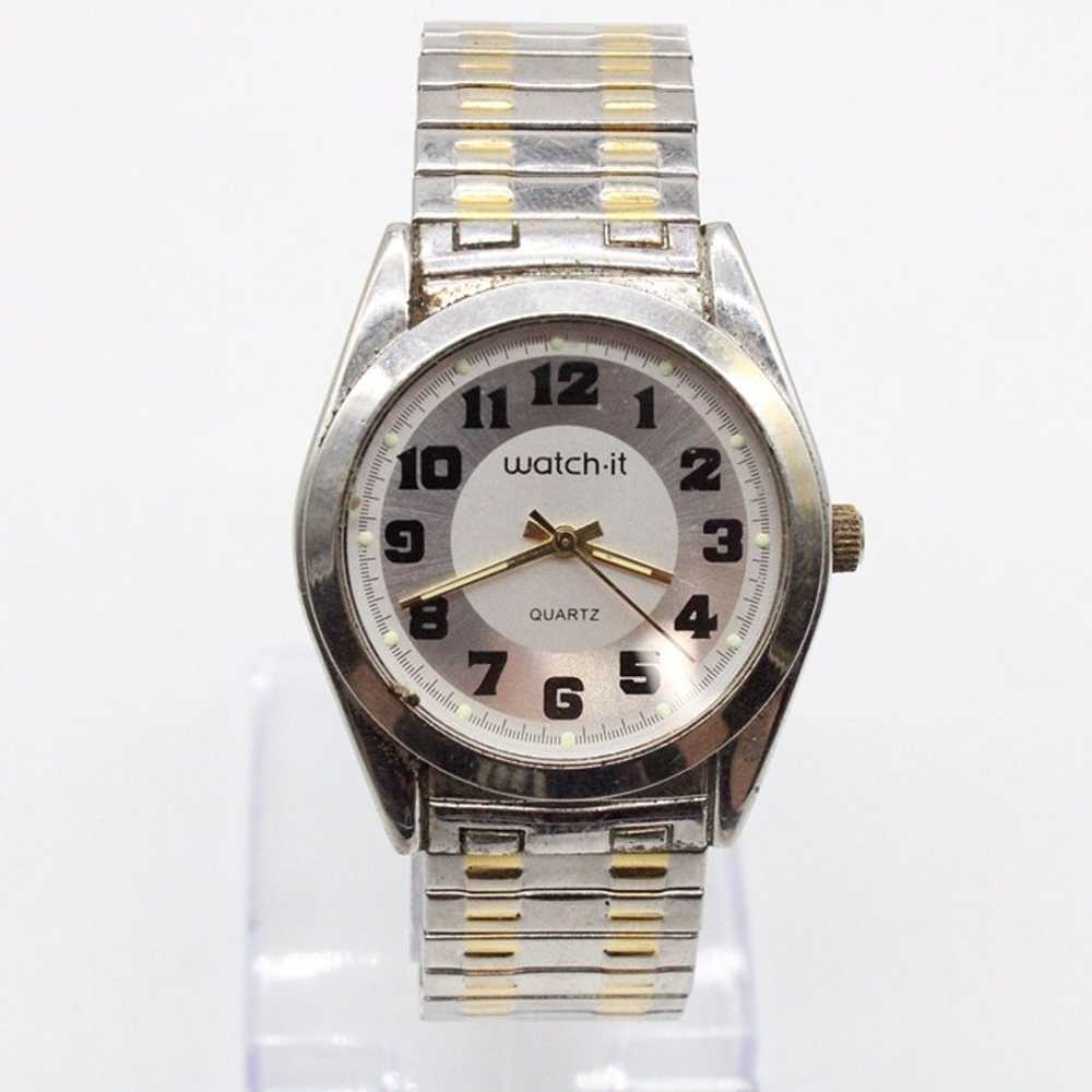 Vintage Watch-it Watch Men's Retro Two Tone Stain… - image 2