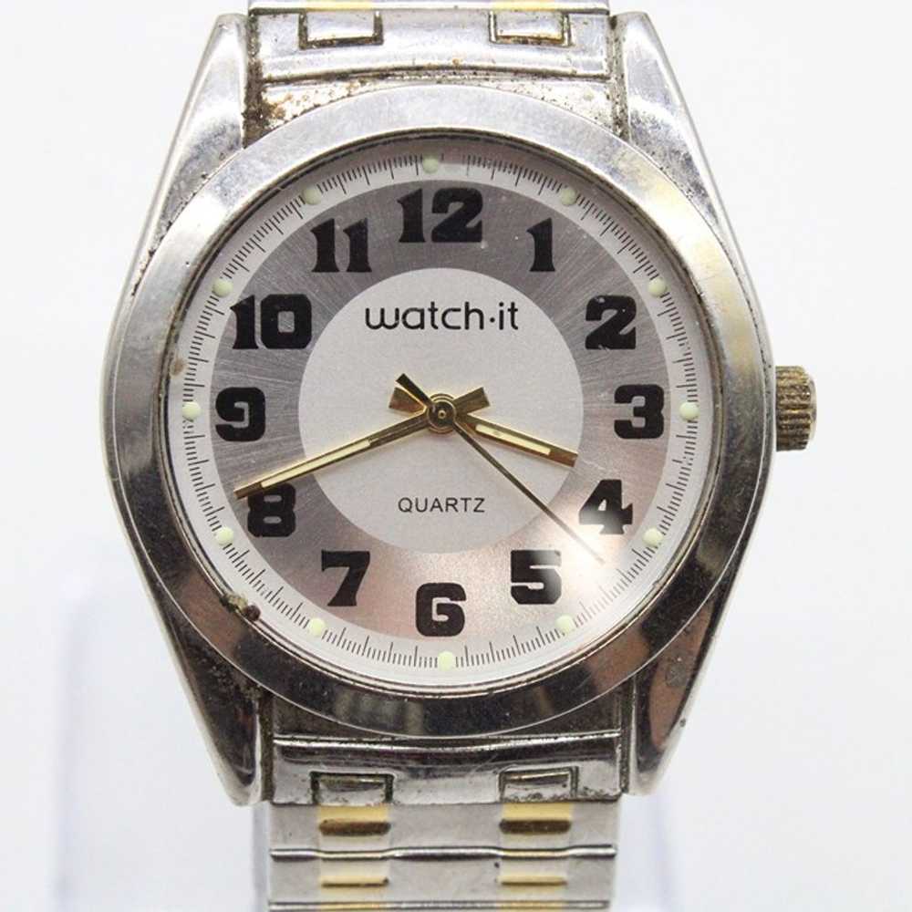 Vintage Watch-it Watch Men's Retro Two Tone Stain… - image 3