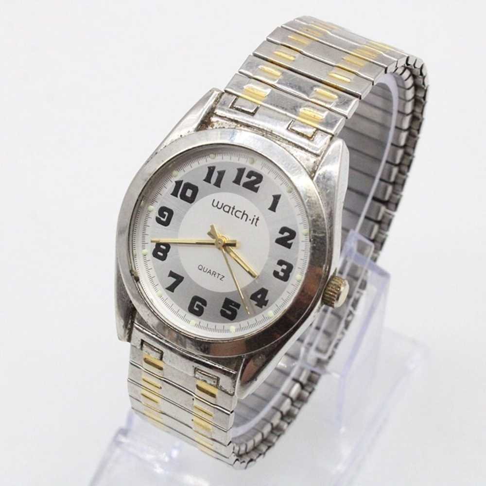 Vintage Watch-it Watch Men's Retro Two Tone Stain… - image 4