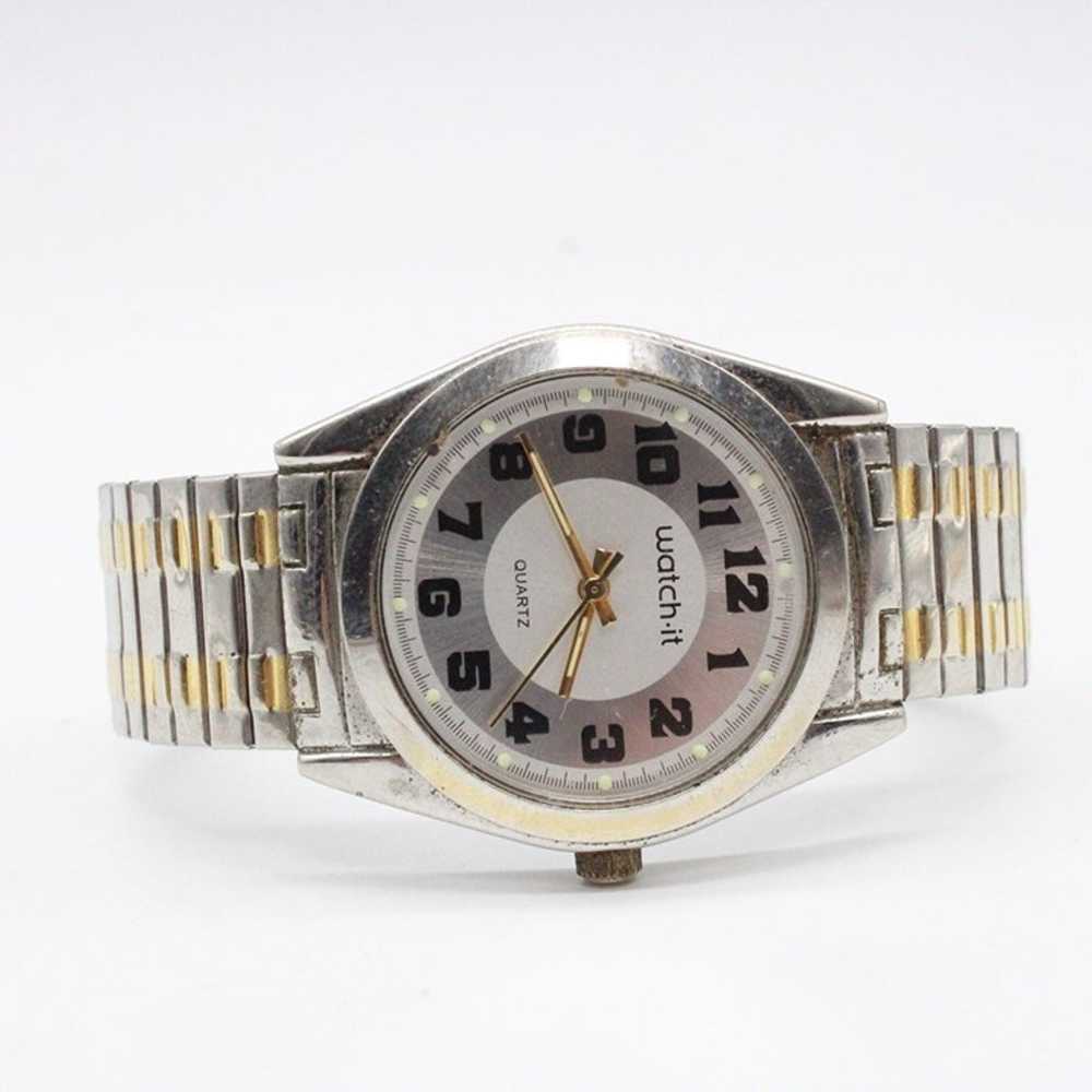 Vintage Watch-it Watch Men's Retro Two Tone Stain… - image 5