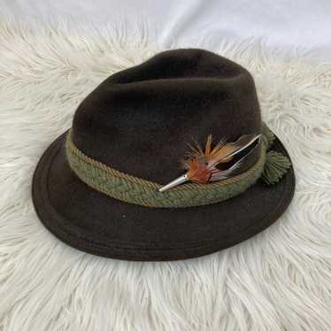Zapf Wool Felt Feathered Hat Band Vintage Fedora