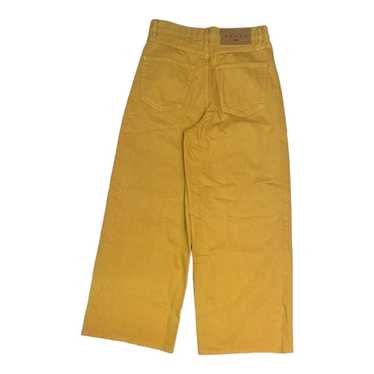 MARNI×ユニクロ　イエローワイドレッグデニム MARNI Uniqlo Women Oversized Baggy Jeans Wide Leg Mustard