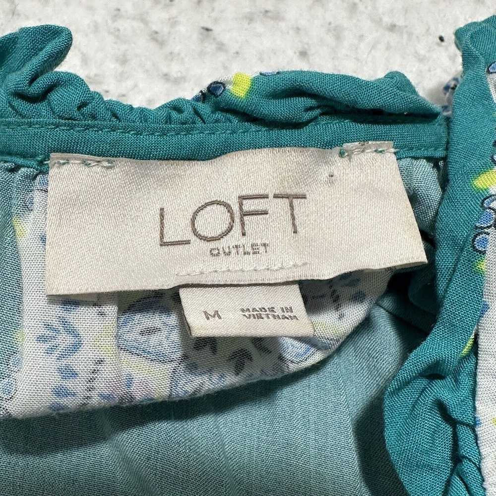 Loft LOFT Medium Turquoise A-Line Shift Boho Slee… - image 7