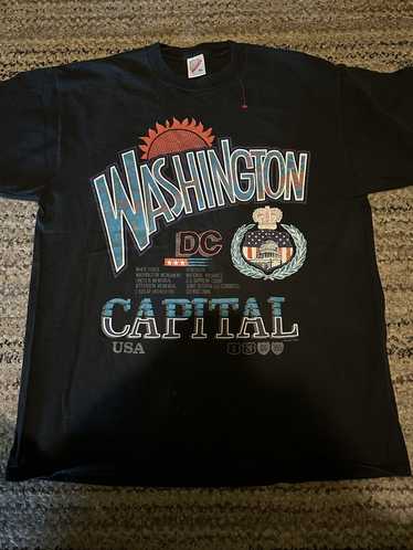 Vintage Vintage Washington DC Tourist Black T Shir