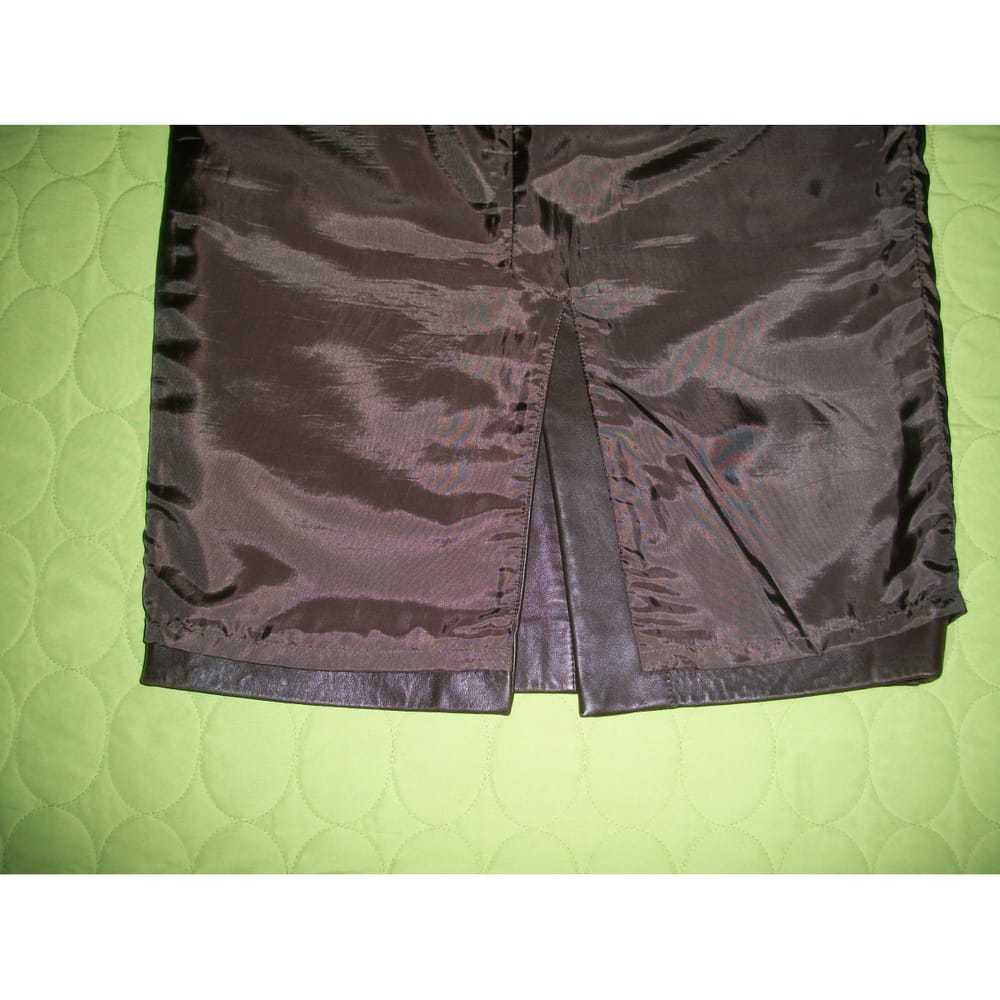 Lafayette 148 Ny Leather mid-length skirt - image 10