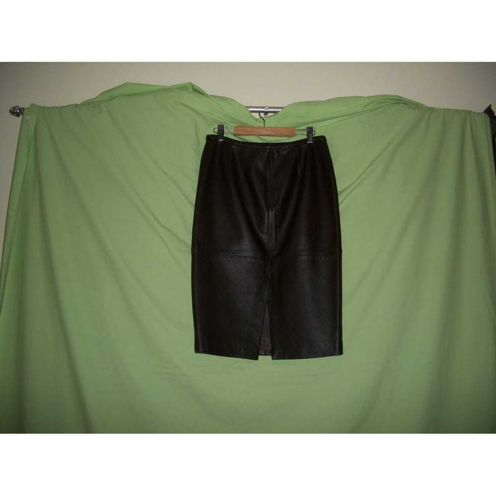 Lafayette 148 Ny Leather mid-length skirt - image 2