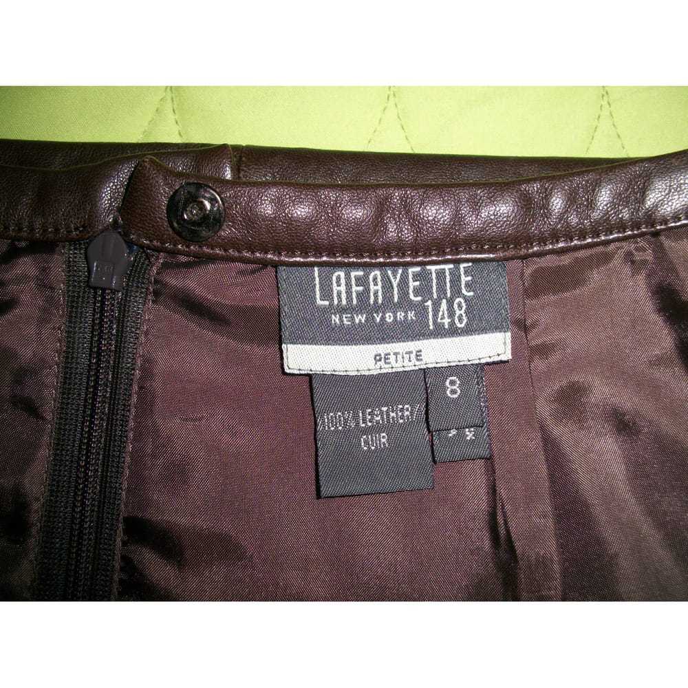 Lafayette 148 Ny Leather mid-length skirt - image 3