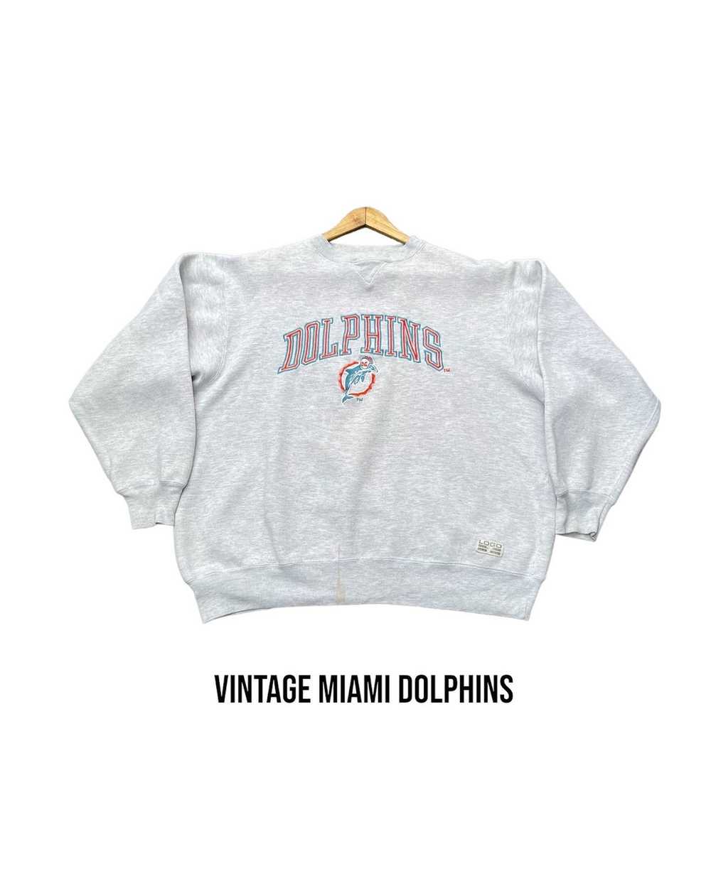 NFL × Vintage Vintage Miami Dolphins Logo 7 Crewn… - image 1