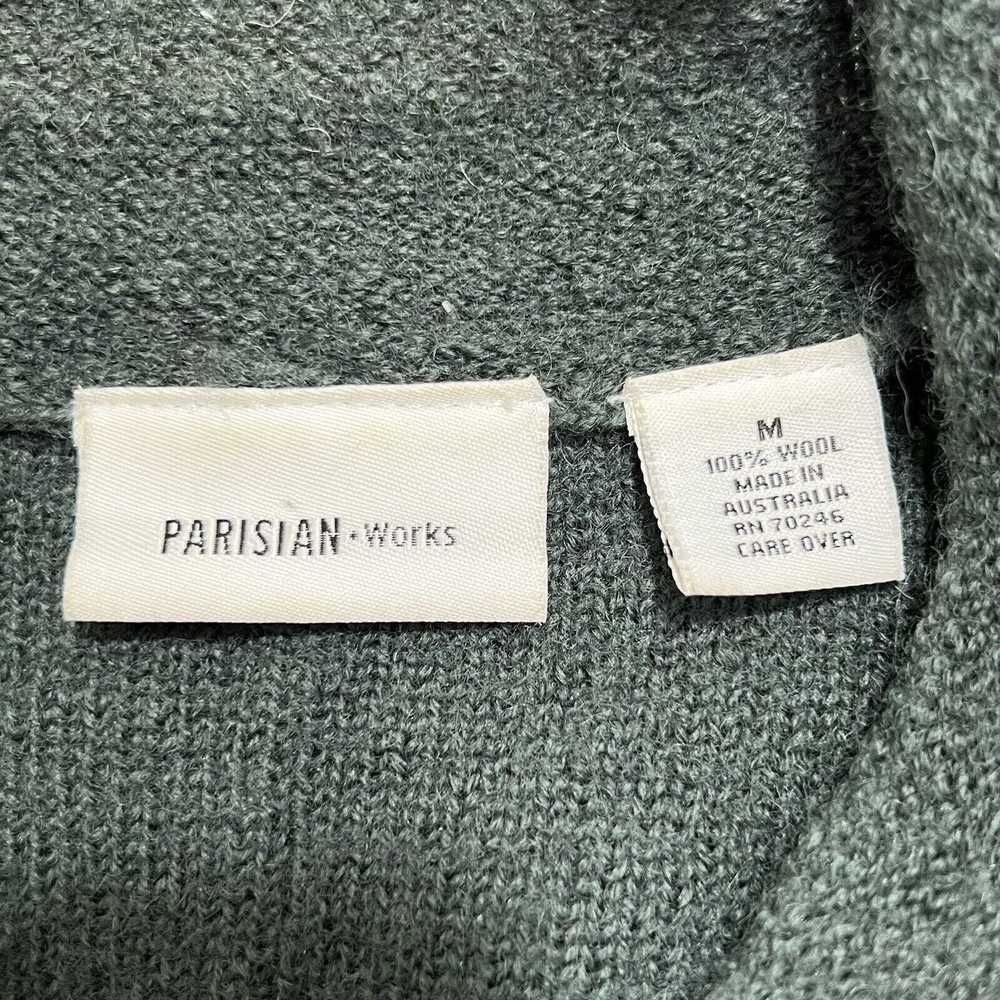 Vintage Parisian Works Pure Wool Button Down Knit… - image 3