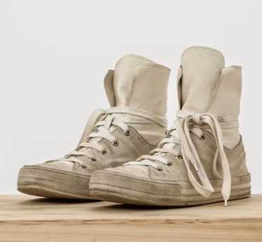 Ann Demeulemeester Ann D. Suede Paneled Sneakers - image 1