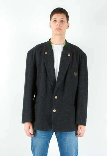 TRAUNSEE Trachten UK 46 US Blazer Wool Embroidere… - image 1