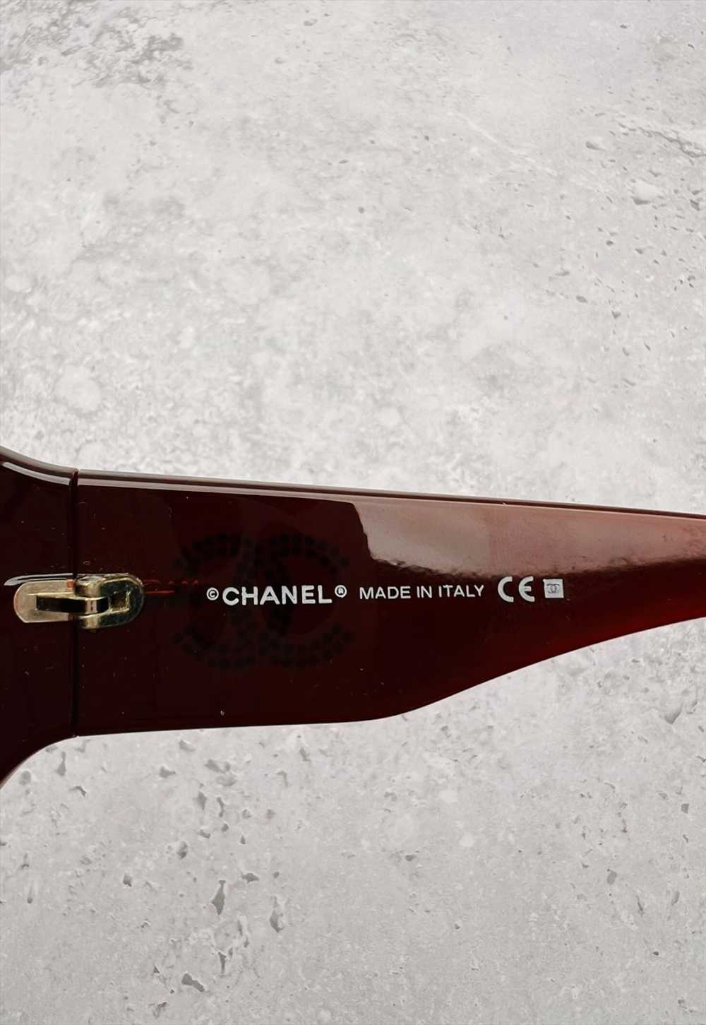 Chanel Sunglasses Authentic Burgundy Brown Crysta… - image 4