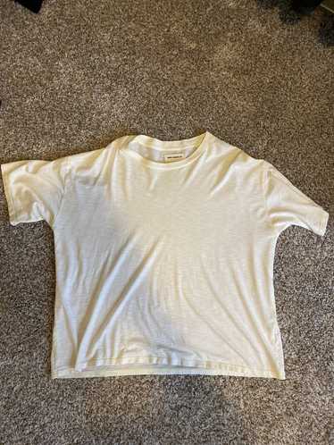 Bare Knuckles Bare Knuckles Cream Cropped Shirt - image 1