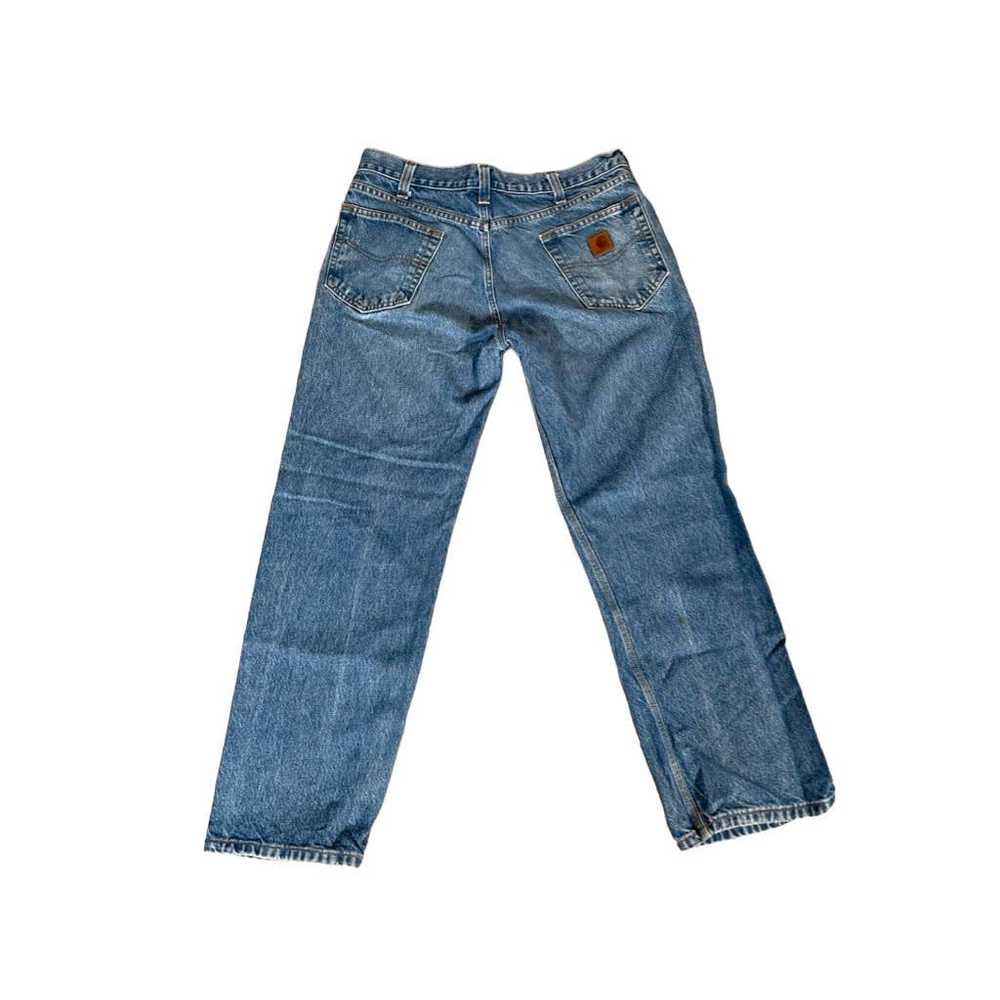 Vintage Carhartt Blue Denim Jeans 36x30 - image 3