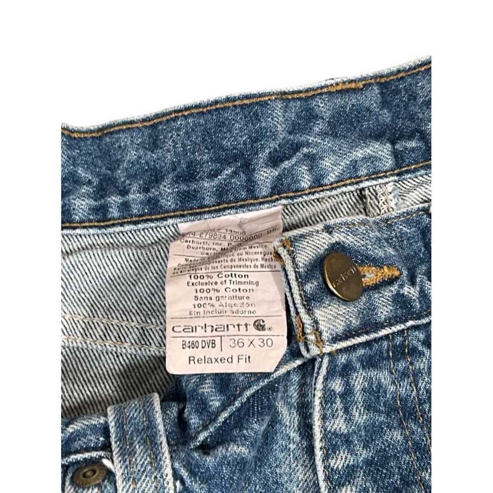Vintage Carhartt Blue Denim Jeans 36x30 - image 4