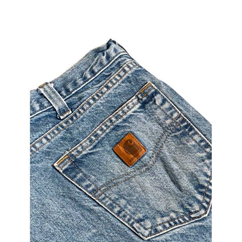 Vintage Carhartt Blue Denim Jeans 36x30 - image 5