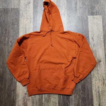 Vintage orange blank hoodie by jerzees - image 1